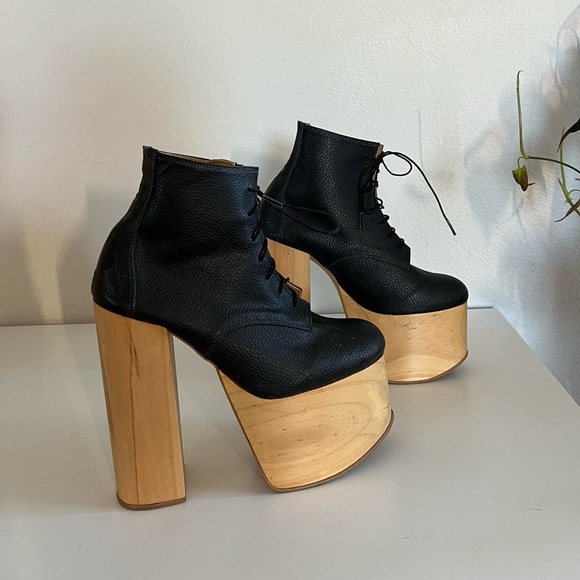 ❌SOLD❌Deandri Tequila Leather Platform Boots - Picture 3 of 8